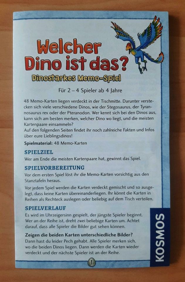 Memoryspiel "Welcher Dino ist das?" (von Kosmos) in Surwold