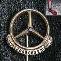 Polierter Mercedes Benz  333 8K Gold Pin 2000000 -  2.000.000 Km Neuwertig Top Versand DHL Händler Geschenk Echt Rheinland-Pfalz - Igel Vorschau