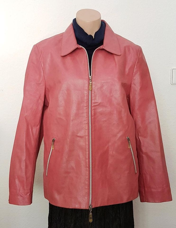 Echt Leder Jacke Lederjacke 46 Rosa in Schorndorf