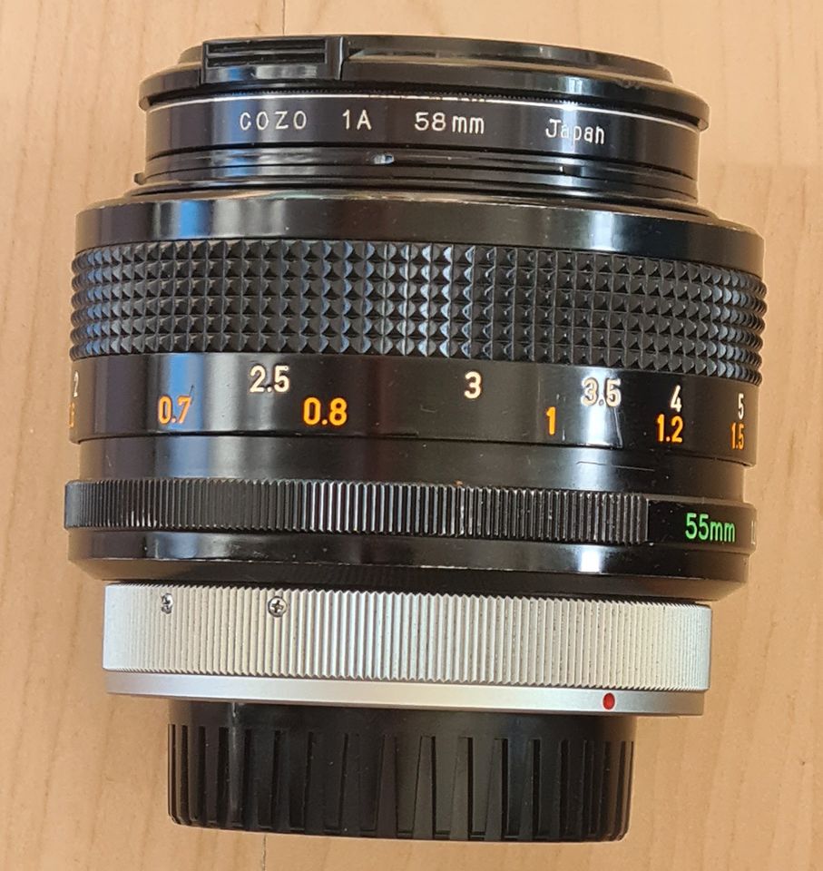 Canon FD 1.2/55 S.S.C. ASPHERICAL Objektiv, IPhone 15 pro Max in Rheda-Wiedenbrück