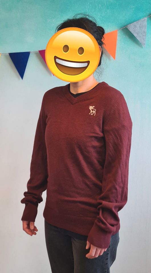 Abercrombie & Fitch WollPullover Pulli Burgunder M in Köln