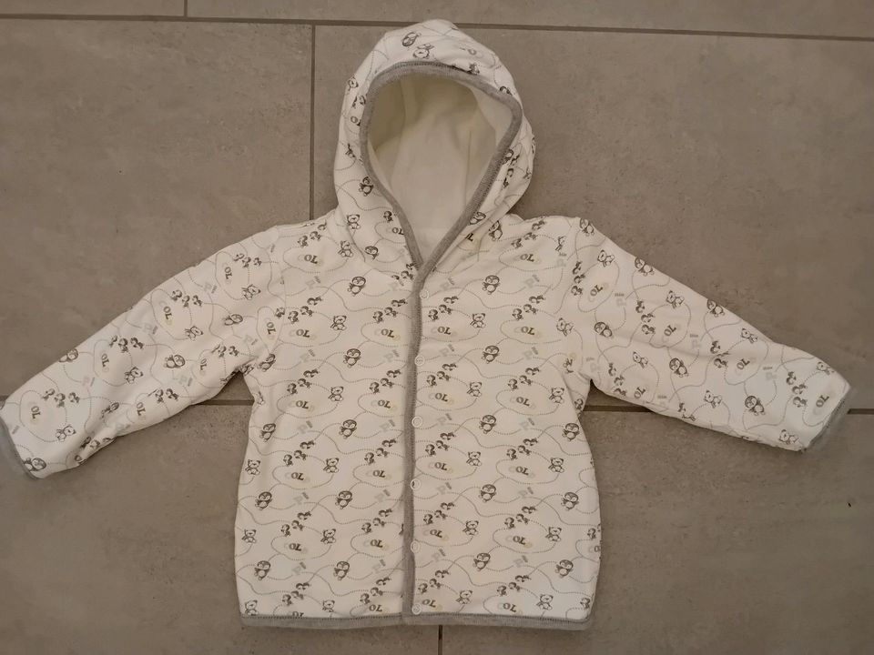 Kanz Wendejacke weiß grau Gr. 80 Pinguine in Weingarten