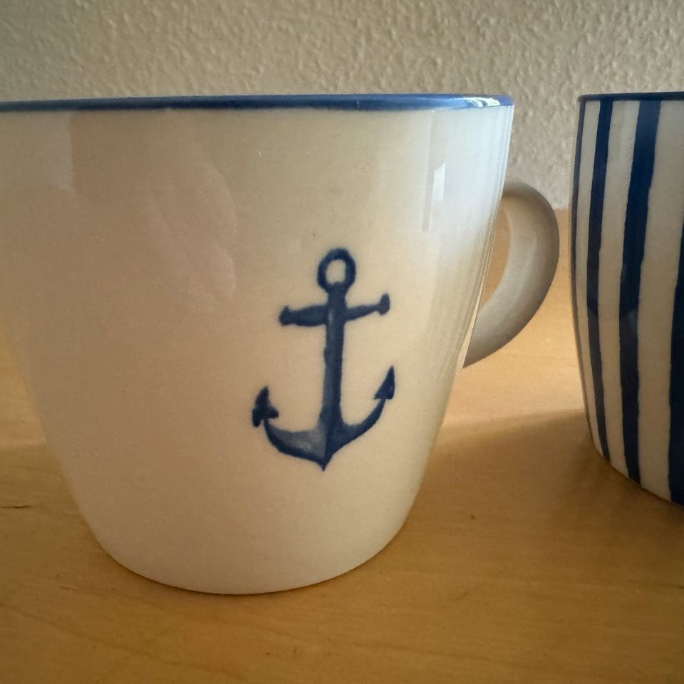 NEU 2x Tasse Anker maritime Optik Ostsee Anker in Potsdam