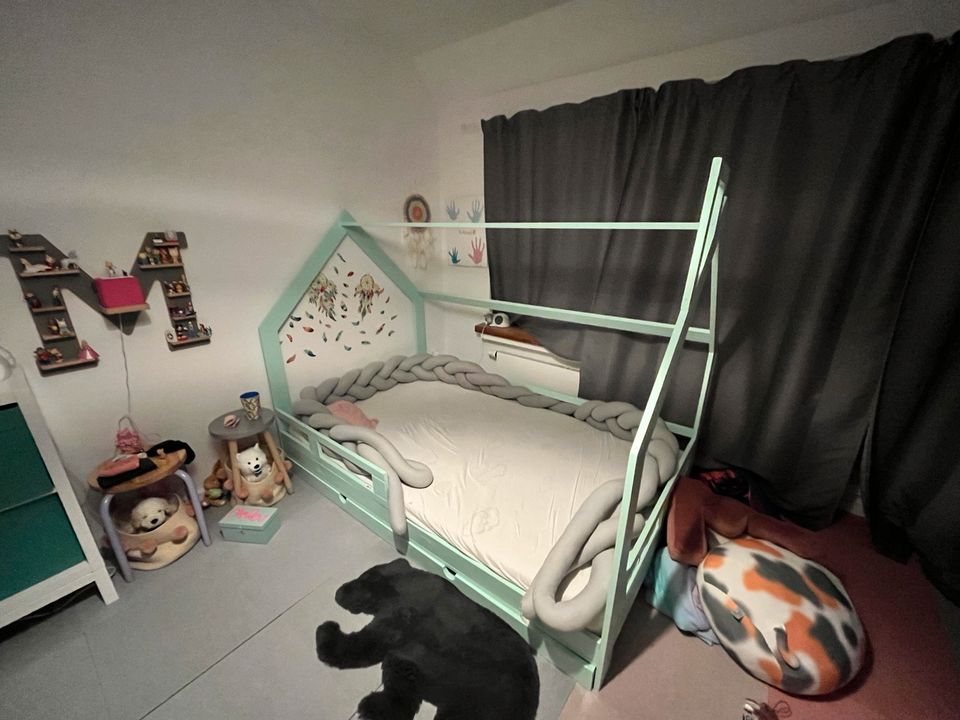 Hausbett Türkis für Kinderzimmer (ohne Matratze) in Krefeld