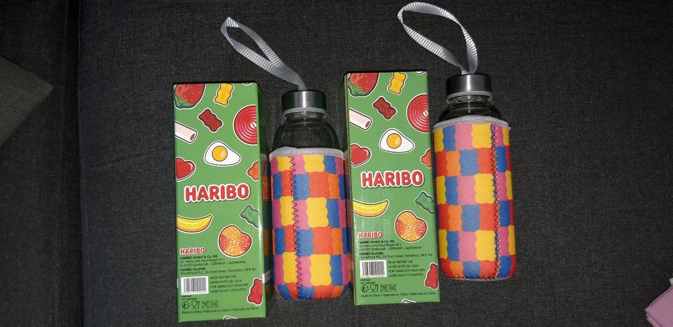 Haribo Glas Trinkflaschen  Kinder 2 Stck. Neu in Wenden