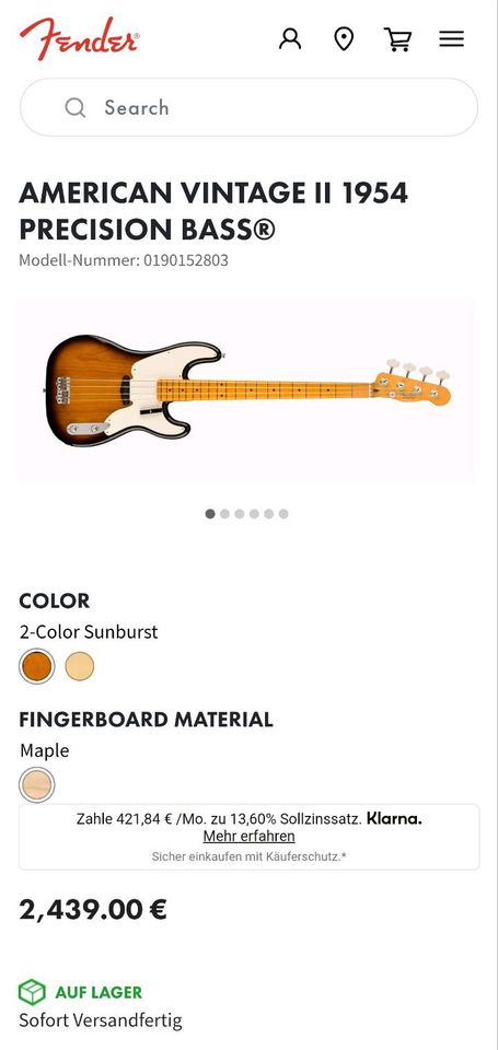 Fender American Vintage II '54 Precision Bass | Nitro 51 AV Tele in Centrum