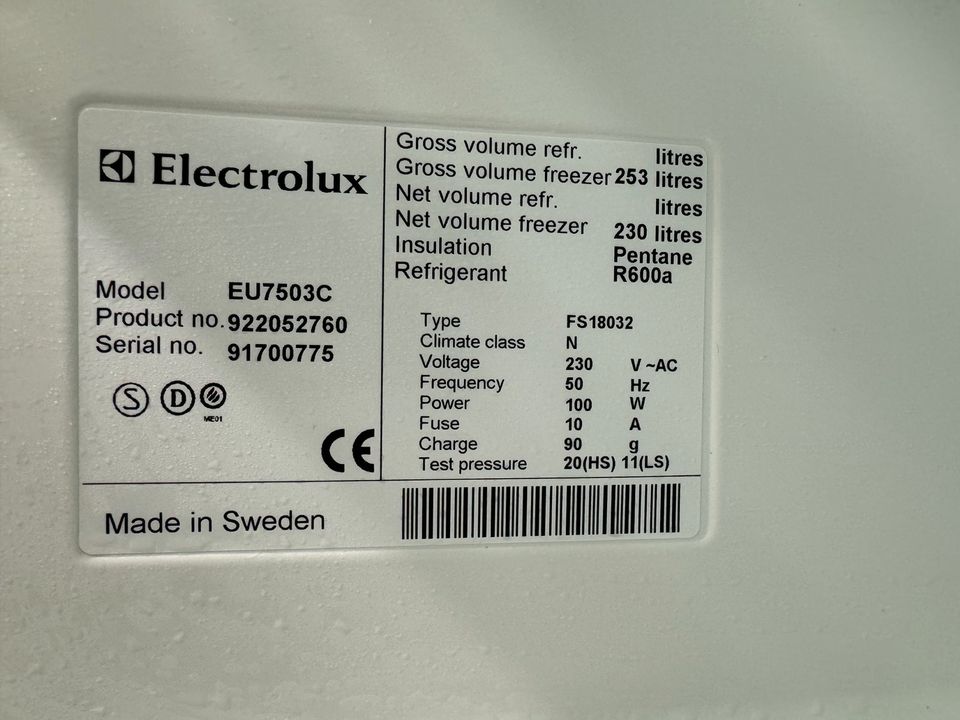 Gefrierschrank Electrolux 253 liter in Bad Waldsee
