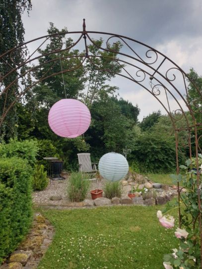 Lampions pink & grau in verschiedenen Größen Hochzeit Deko in Warstein