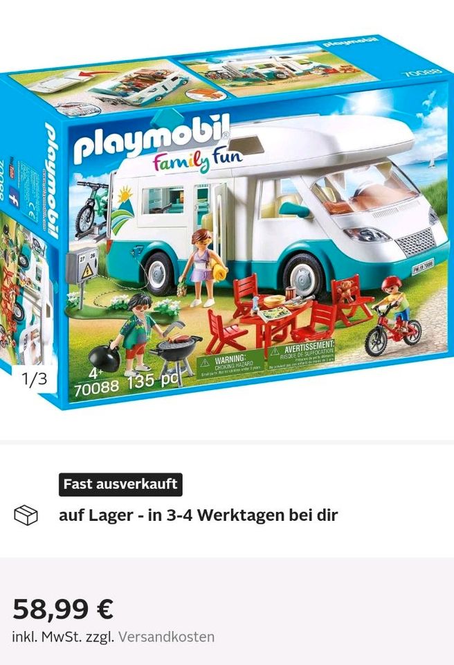 Playmobil Campingplatz mit Wohnmobil und Eiswagen in Schöneberg i. Westerwald