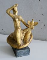 Figurine von Max Ulrich Uli Schoop 1949  Terracotta  matt vergold Baden-Württemberg - Jestetten Vorschau