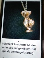 Schöne seltene Halskette Goldfarbig Spiralenförmig  Modeschmuck Bayern - Bayreuth Vorschau