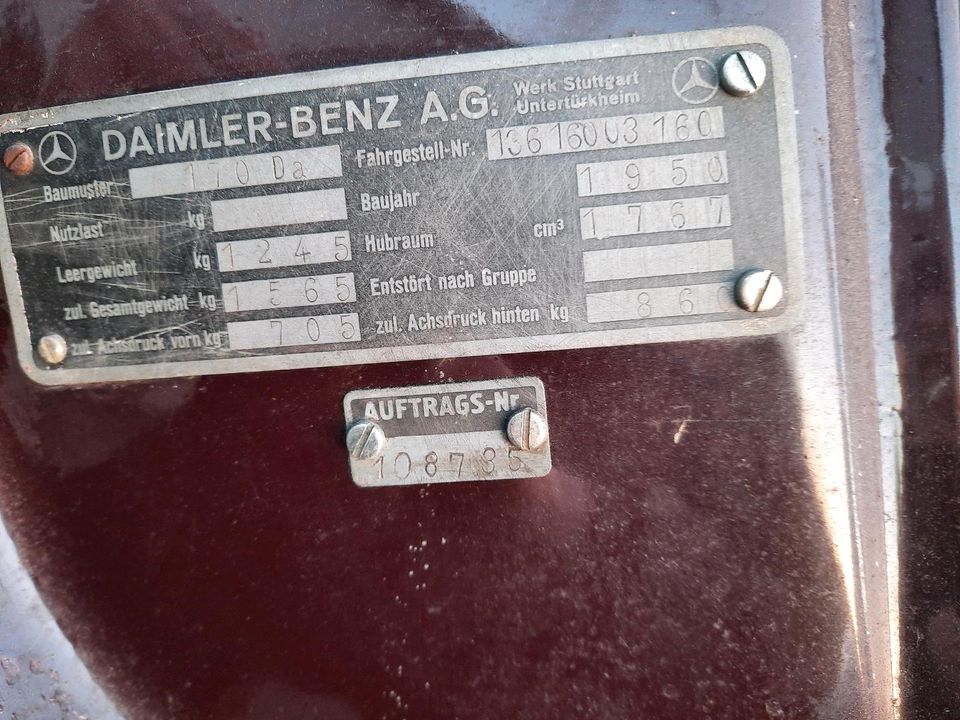 Mercedes -Benz 170 Da in Detmold