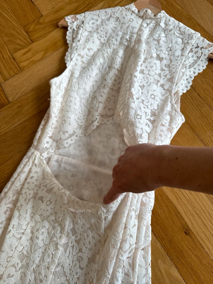 Hochzeitskleid Vintage neu H&M, 36 S Cremefarben Spitze in Krefeld