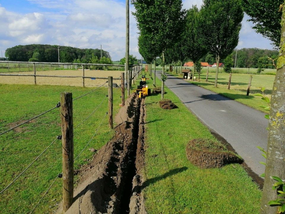 Grabenfräse vermieten mieten leihen Bewässerung Kabel Bagger in Havixbeck