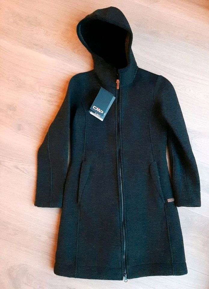 CMP Walkmantel Wollmantel Parka Wolle 34 XS XXS wie neu in Steinen