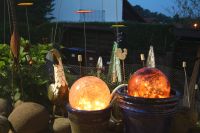 Deko Glas Craquele Gartenkugel Lightball 25 cm lila / Haus+Garten Bayern - Horgau Vorschau