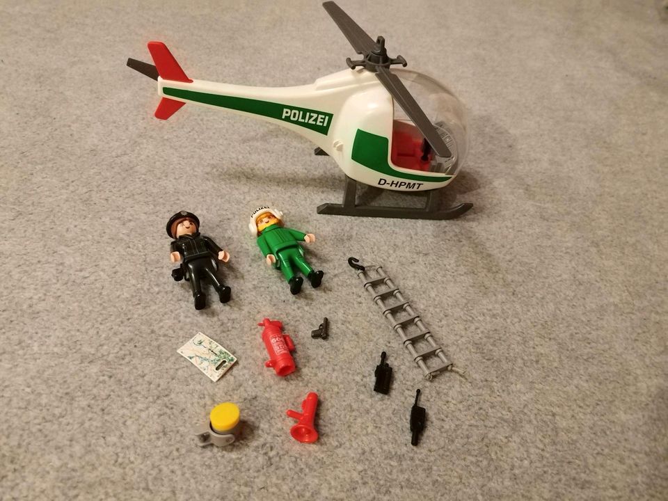 Playmobil Polizei Hubschrauber 3907 Einbrecher Polizist SWAT Hund in Grafenwöhr