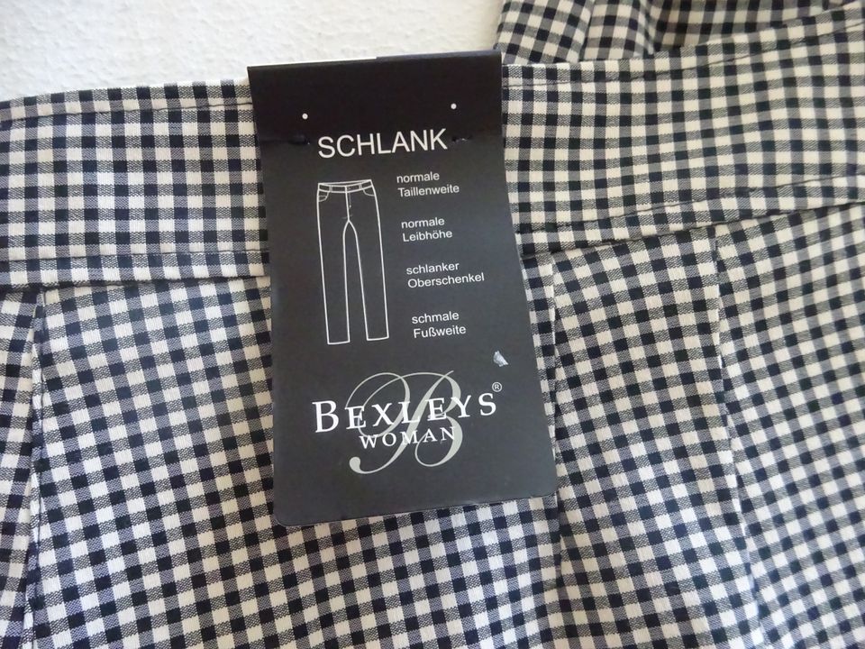 Pepita 3/4 Hose,Caprihose Schwarz/Weiß,Gr.46 Viskosemix Neu in Trochtelfingen