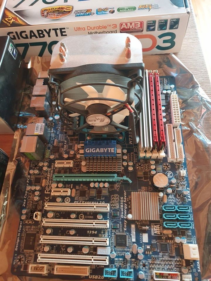 Bundle PC Mainboard Gigabyte 770TA-UD3 Phenom II X4 955 8GB in Sibbesse 