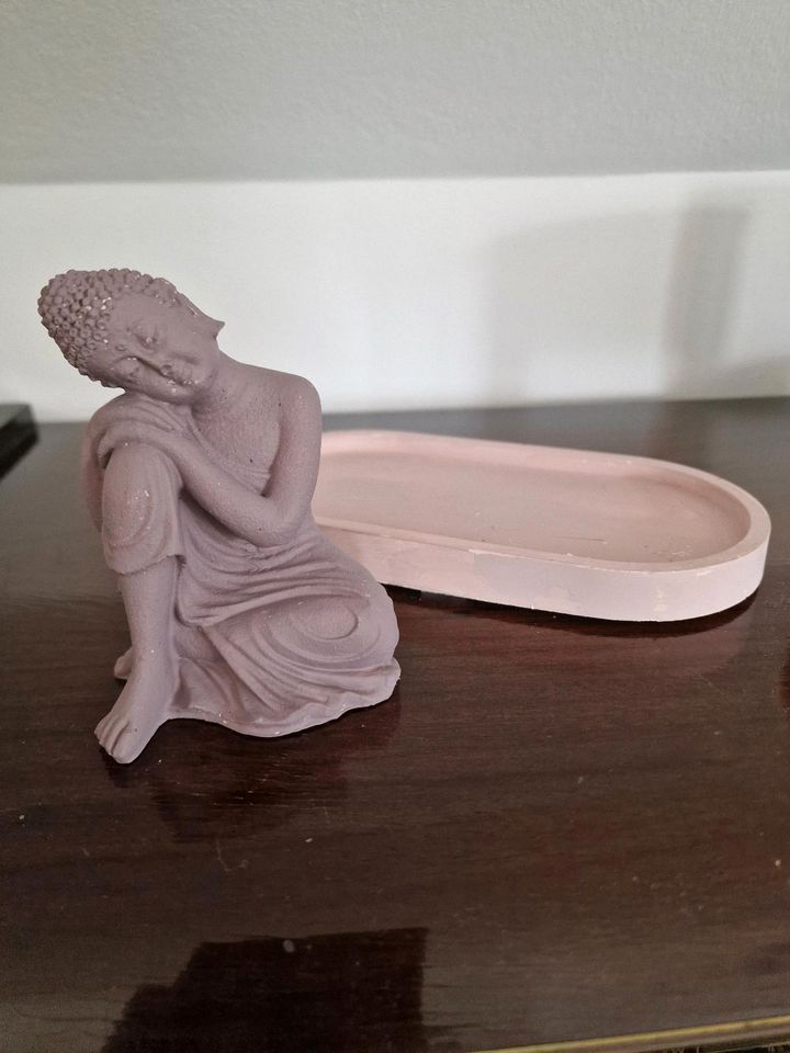 Buddah Deko Schale schmuckteller Yoga Geschenk rosa lila in Körle