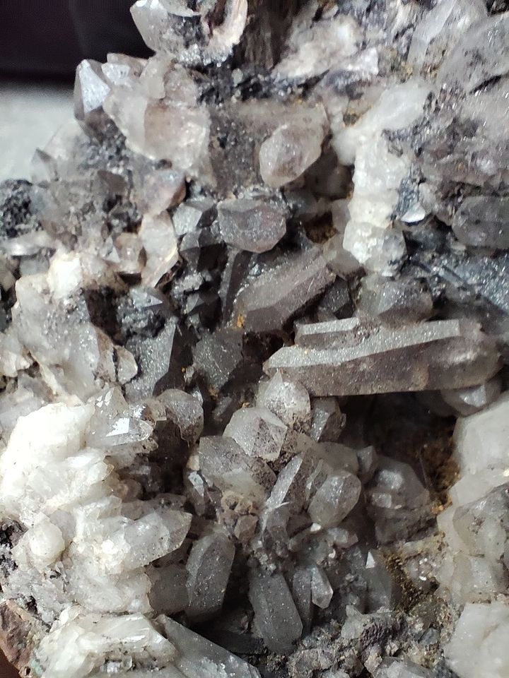XL Rauchquarz Hämatit Heilsteine MineralSteine Mineralien in Creußen