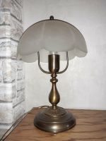 Dekorative Messing-Tischlampe Vintage Milchglas-Schirm Niedersachsen - Hilter am Teutoburger Wald Vorschau