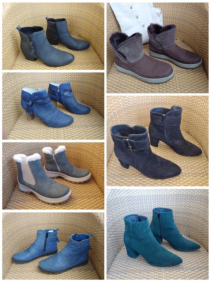 NEU * Gabor Stiefelette Gr. 41 (7 ½) mit Zierschnalle Velourleder in Bernau