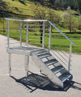 Treppe mit vier Stufen, Gitterrost + Podest und Geländer -Bausatz Baden-Württemberg - Schiltach Vorschau