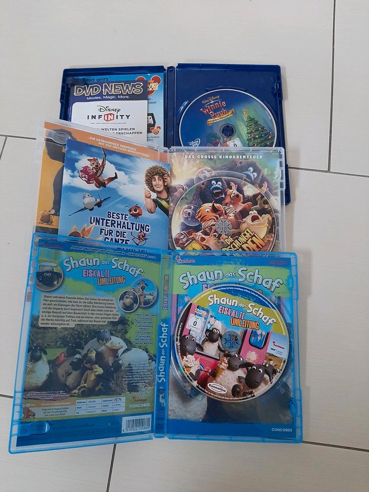 DVD Kinder (Die Dschungel Helden, Shaun das Schaf, Winnie Puuh) in Oberpleichfeld