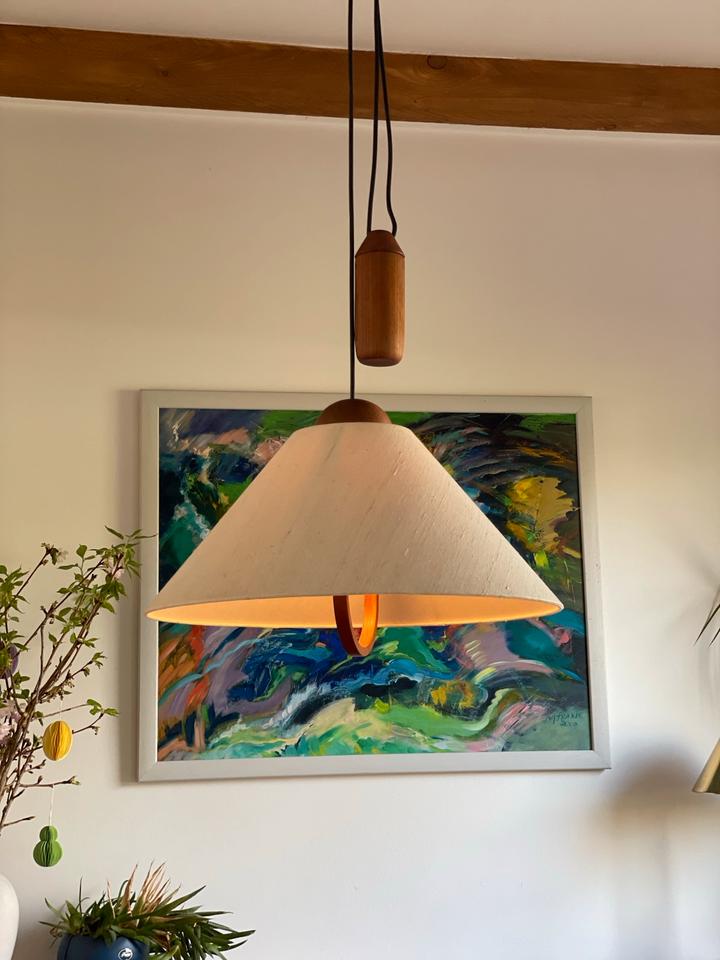 60er Danish design Deckenleuchte Vintage Pendelleuchte Teak in Bremen