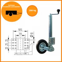 Schwerlast automatik Stützrad - Stützlast: 250kg - Rad 200x60 Dortmund - Kirchlinde Vorschau