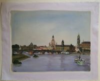 Canalettoblick Dresden mit Acryl auf Elbsand/ Baumwolltuch gemalt Nürnberg (Mittelfr) - Röthenbach b Schweinau Vorschau