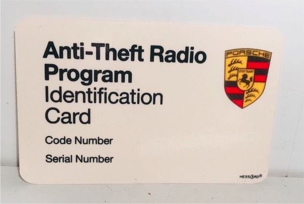 Porsche Autoradio Code Card Bremen Sqr Symphony RDS in Ismaning