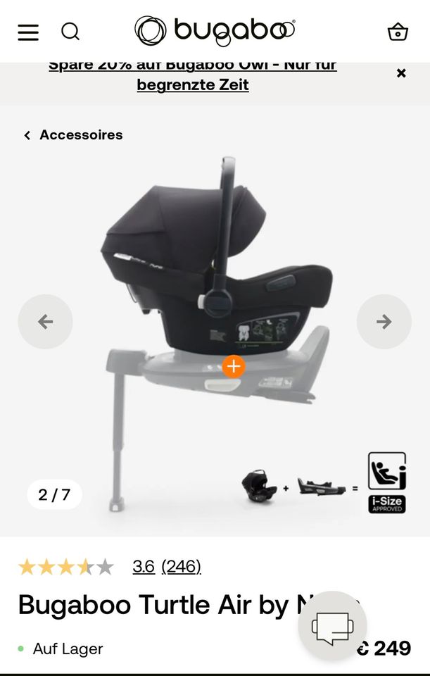 Bugaboo turtle air by nuna, sehr guter Zustand! in Hamburg