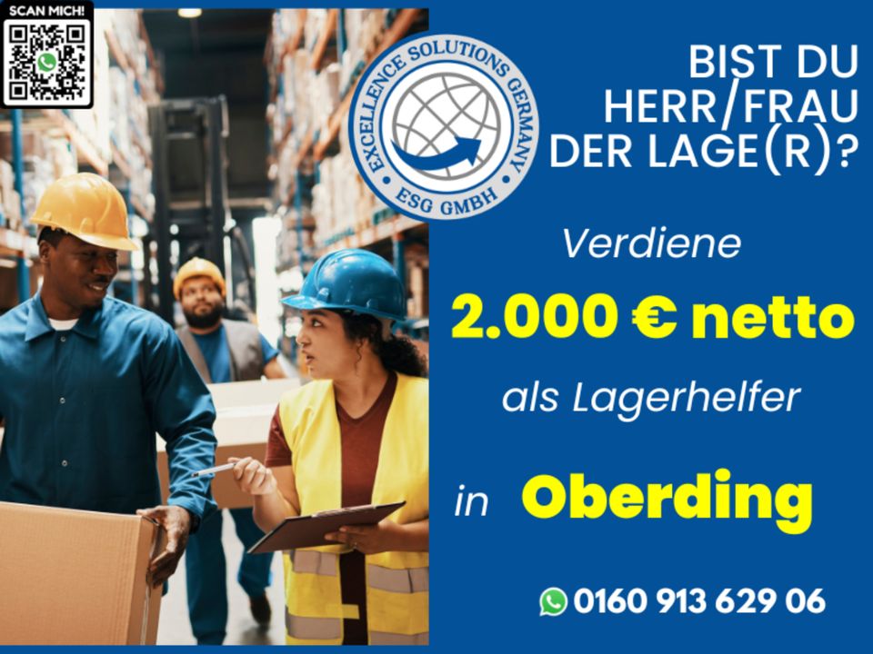 Lagerhelfer 2.000 € NETTO VZ in Oberding m/w/d in München