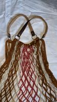 Vintage Tasche Leder braun beige rot boho Beutel Totebag Netz Dresden - Gorbitz-Ost Vorschau