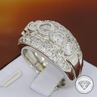 M 177610 Wert 2.450 Zirkonia Damen Ring 750 Weiß Gold 18 KT XXYY Duisburg - Hamborn Vorschau