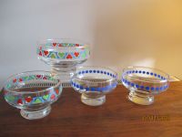 4x Dessertglas Puddingschale Vintage 60er 70er Glas Fußschale Niedersachsen - Neuharlingersiel Vorschau