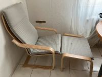 (Poäng) Sessel und Hocker Ikea Knisa Beige UVP 130€ Hessen - Erzhausen Vorschau