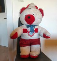 Ca. 66 cm alter Vintage Teddybär mit FC Bayern München Aufkleber Bayern - Laufen Vorschau