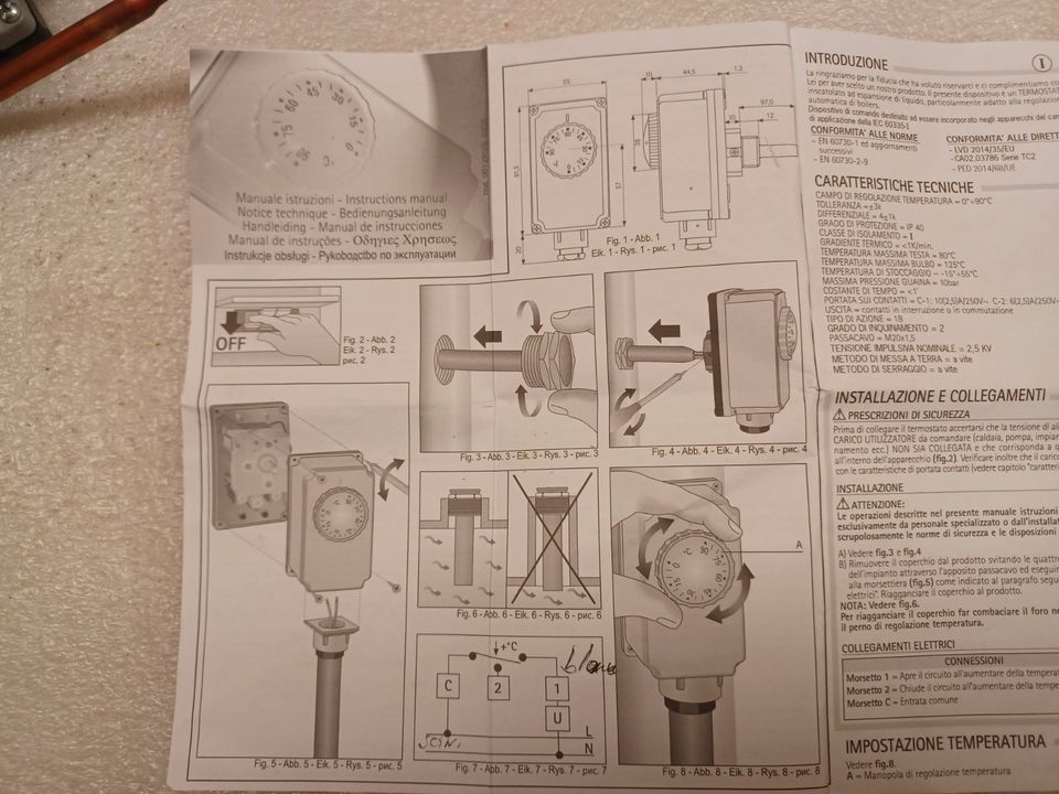 Afriso Gehäusethermostat mit Kapillare GTK 7RD, 0-90 °C, 1.000 mm in Hohenstein-Ernstthal