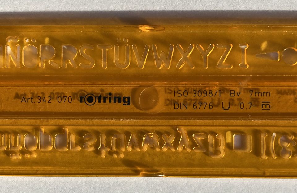 Schreibschablone rotring 342070 7 mm in München
