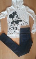 Micky Mouse Hoodie Pulli S & sexy Jeans blau gerades Bein☆SET☆S München - Schwabing-West Vorschau