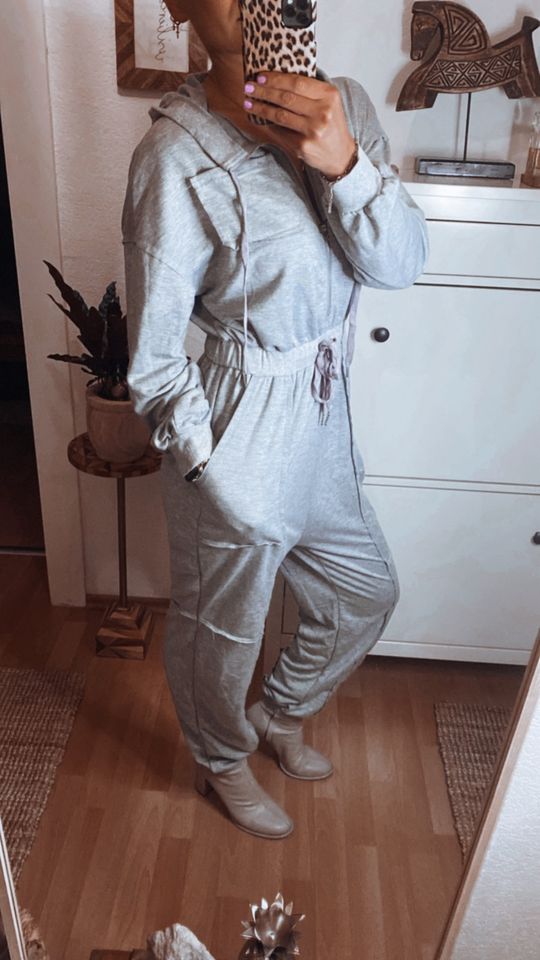 Blogger jumpsuit grau chill lässig locker in Alfeld (Leine)