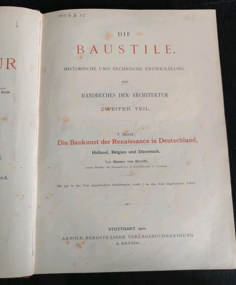 Handbuch der Architektur, Baustile 7-Band 1900. in Coesfeld