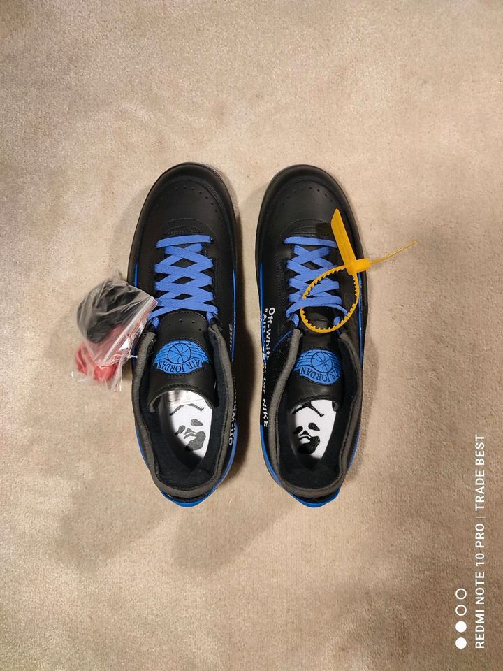 Nike Jordan 2 Off-White Black Blue 47,5 NEU in Weingarten