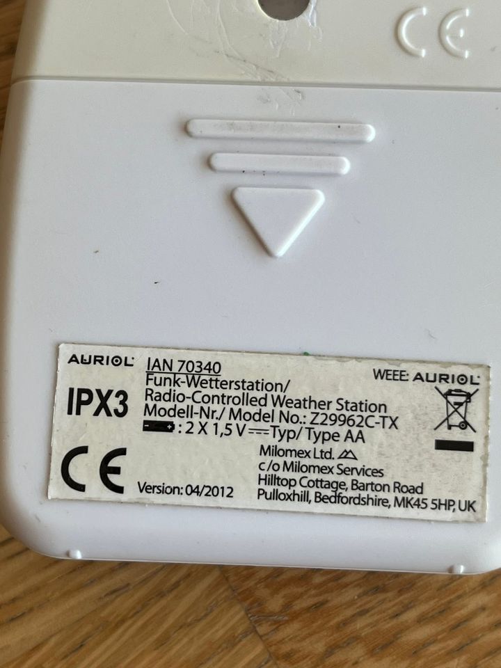 Auriol Wetterstation Außensensor Außenthermometer Funkuhr Wetter in Bad Belzig
