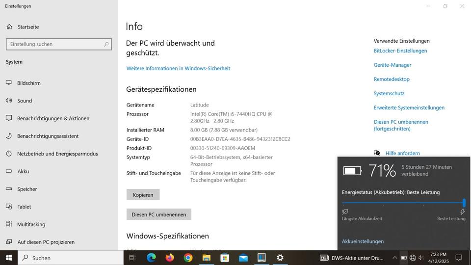Dell Latitude 5480 i5 7440HQ SSD Windows 10 Laptop KFZ Diag in Rotenburg (Wümme)