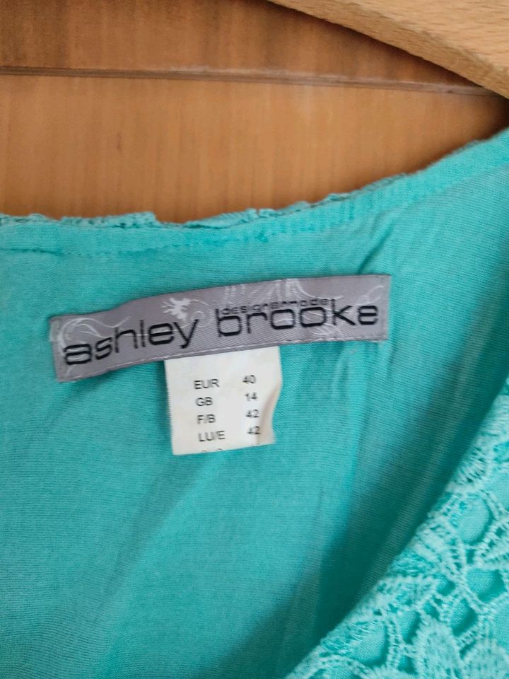 Spitzenkleid von Ashley Brooke, Größe 40, mint/türkis in Weil der Stadt