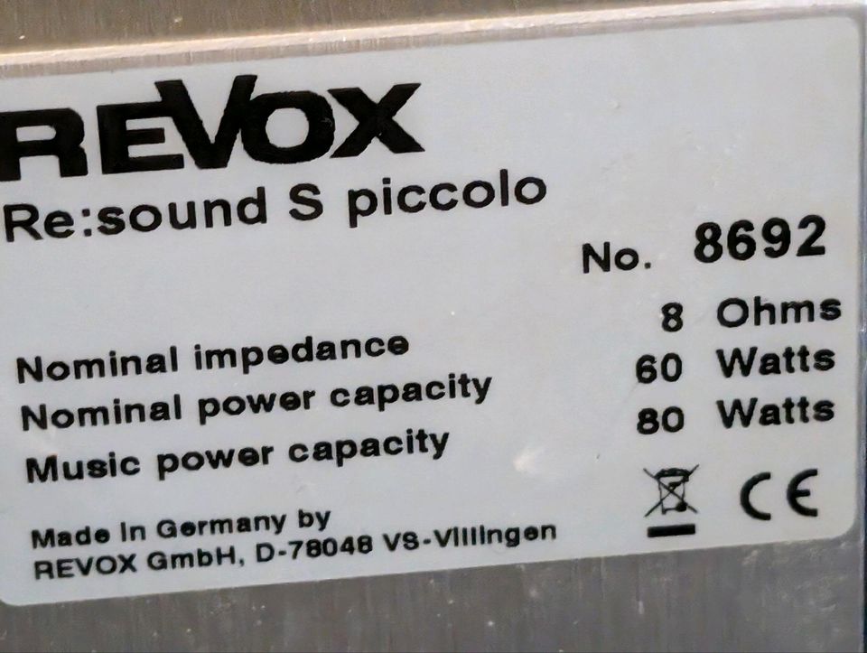 Revox Re: Sound S Piccolo mit Wandhalterung in Bad Säckingen